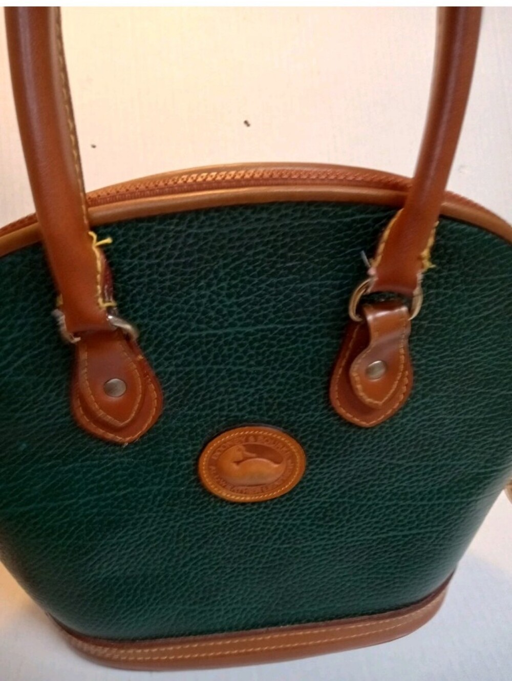Vintage Dooney & Bourke Bag Green Has Flaws See Pictures - Picture 7 of 9